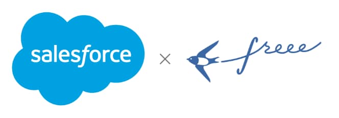 Salesforceとfreeeロゴ