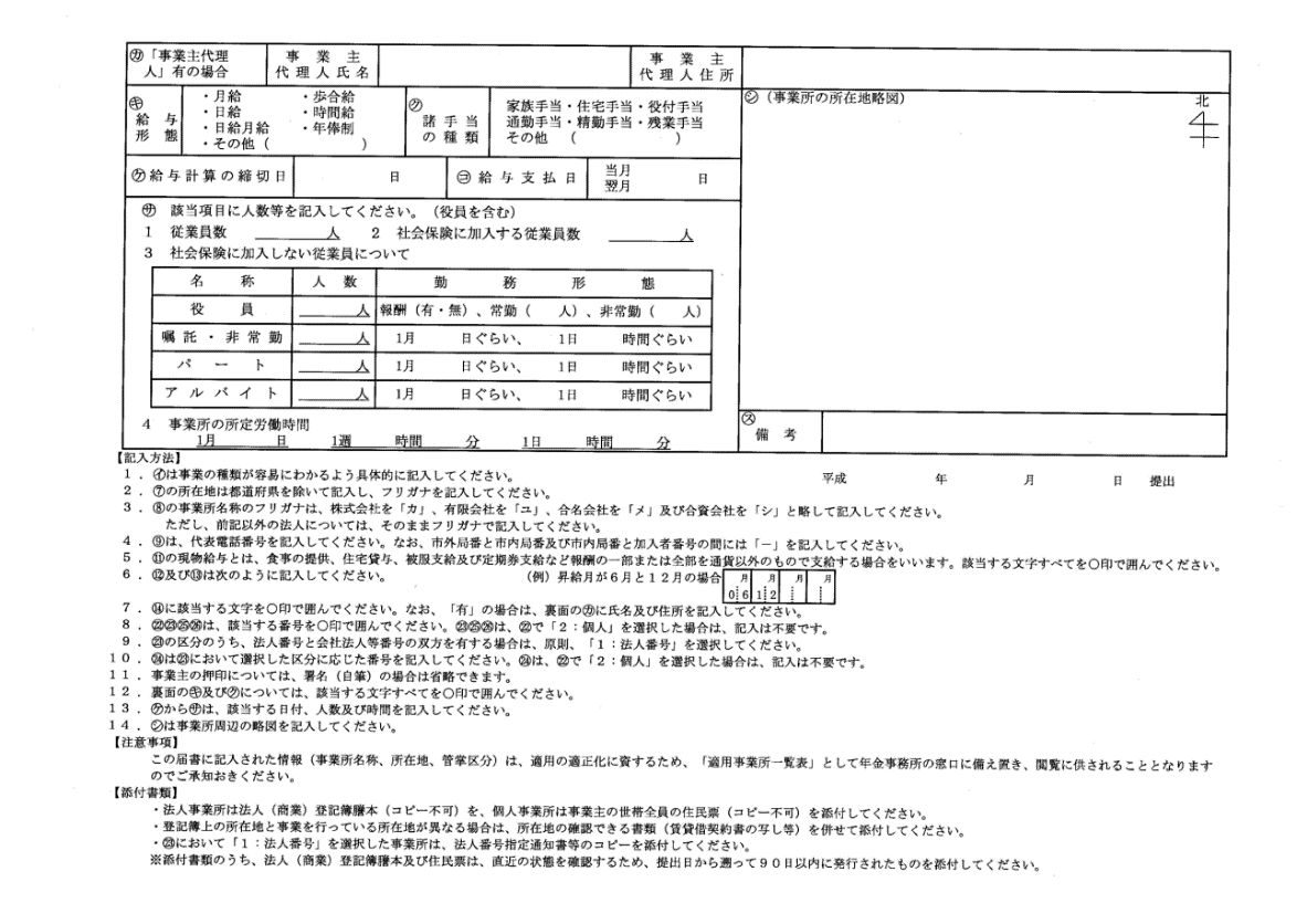 新規適用届