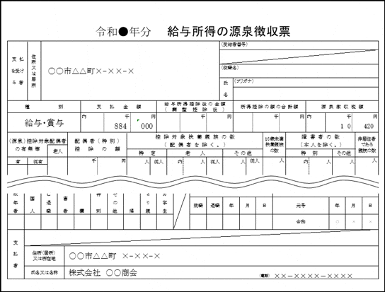 源泉徴収票不交付の届出書