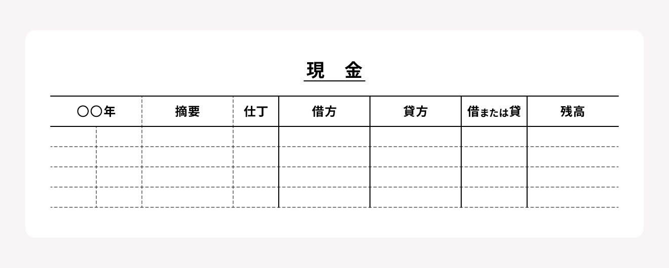 残高式のサンプル