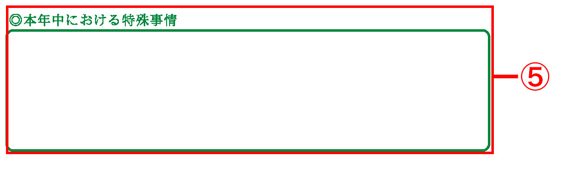 損益計算書 本年中における特殊事情欄