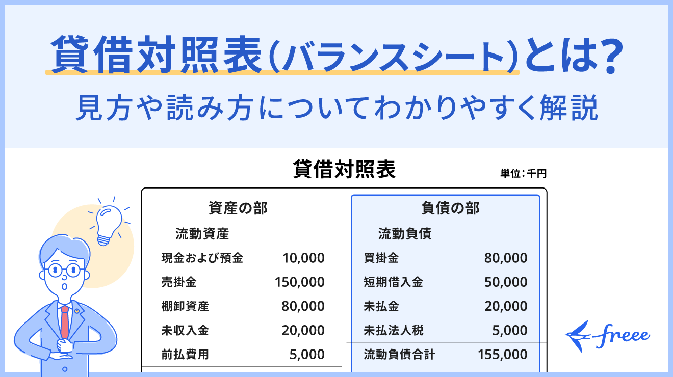 貸借対照表(バランスシート)とは?見方や読み方についてわかりやすく解説