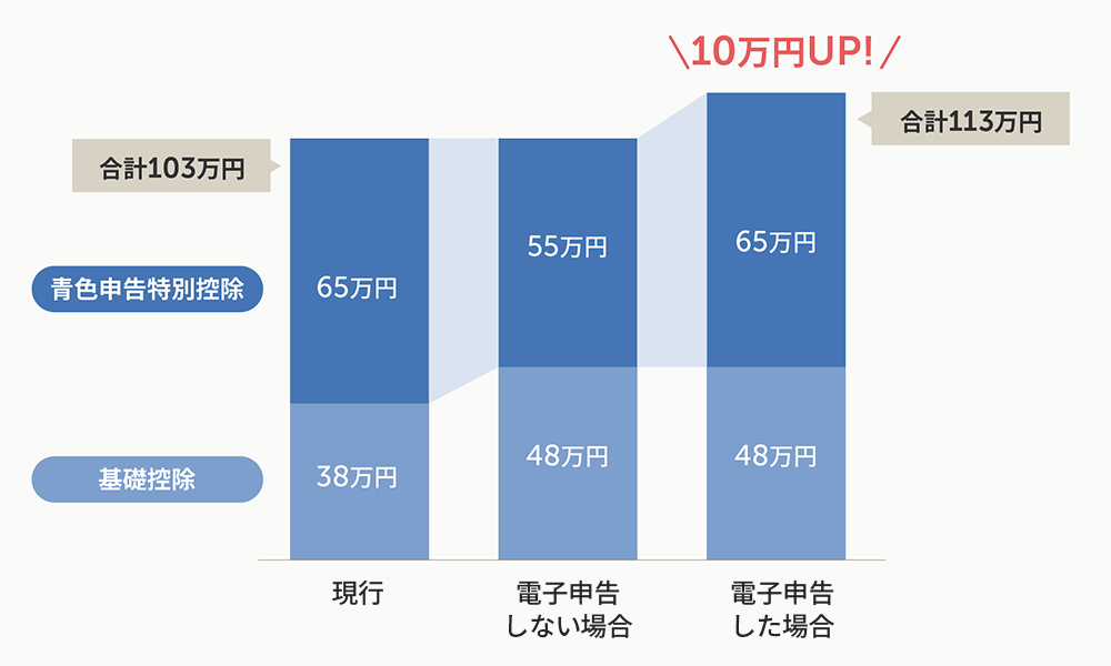 青色申告特別控除額改正