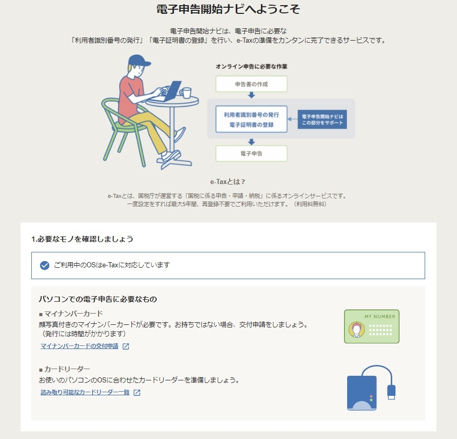 電子申告開始ナビへようこそ