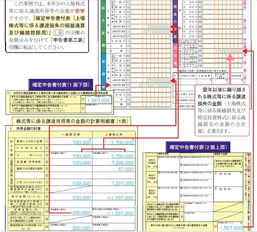 「翌年以後に繰り越される損失の金額(95)」に転記