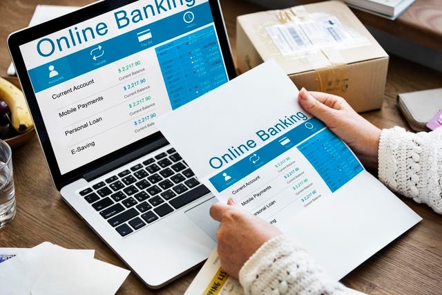 Online Banking Account Transaction Concept