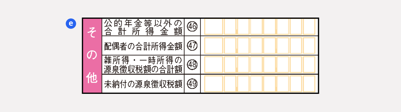 確定申告書A第一表「その他」