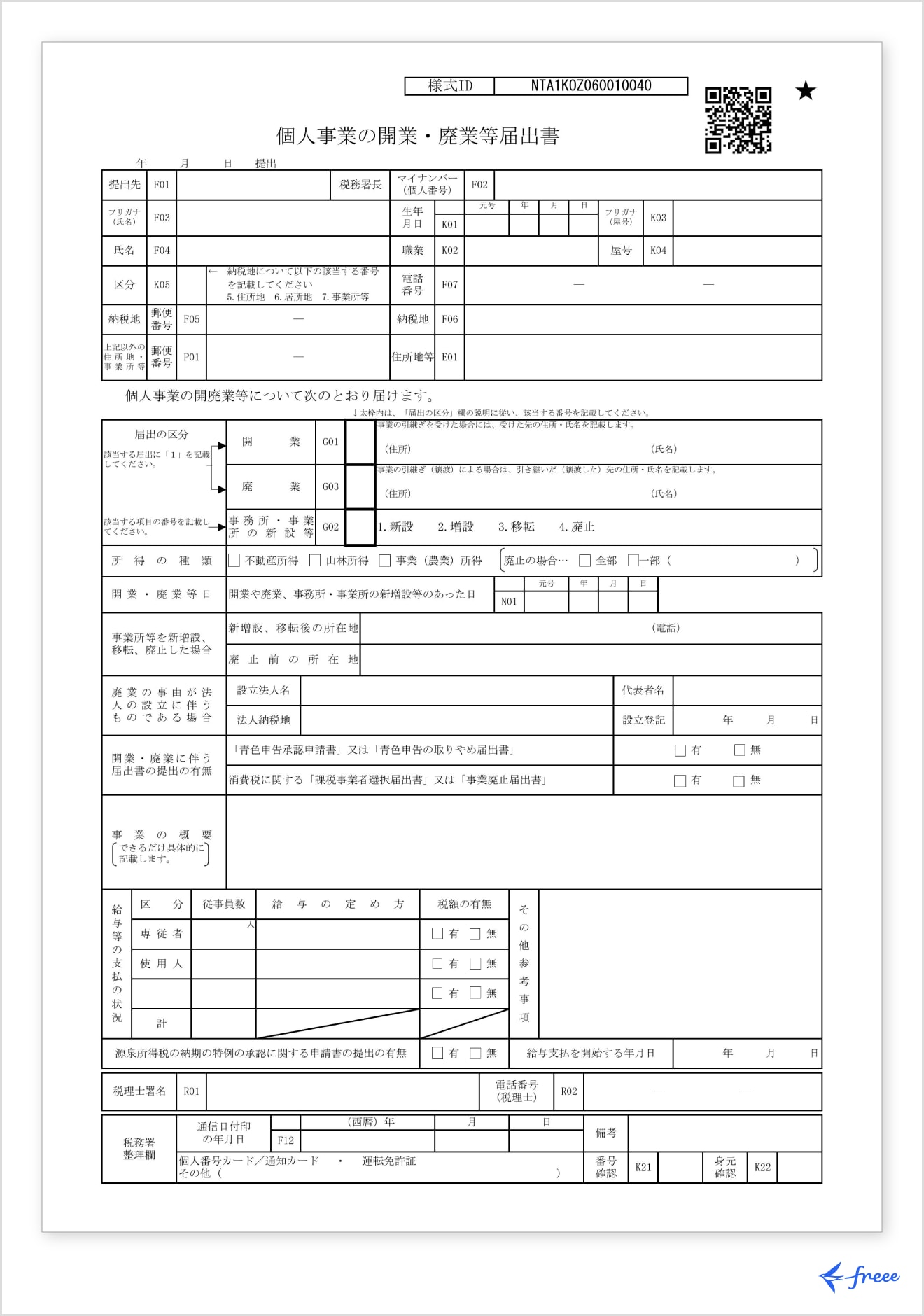 廃業等届出書