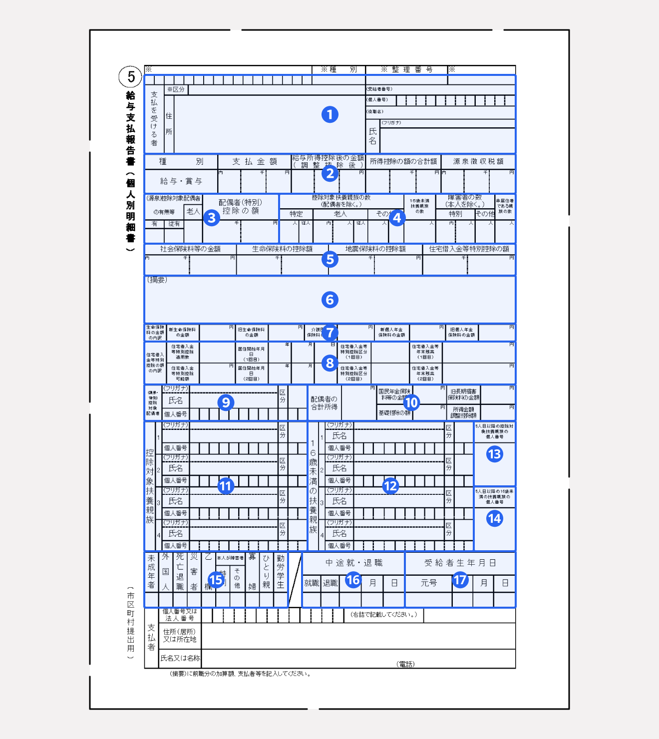 給与支払報告書（個人別明細書）