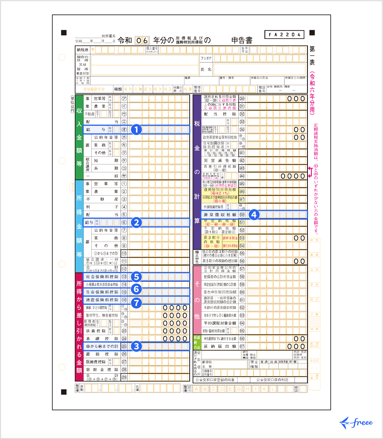 申告書