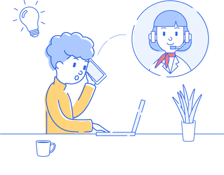 電話サポートも可能！設立コンシェルジュが完了まで並走！