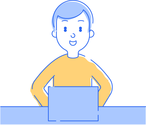 パソコンをする人