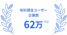 クラウド会計ソフト市場シェア No.1※1 有料課金ユーザー企業数 54万※2