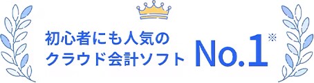 初心者にも人気のクラウド会計ソフトNo.1※