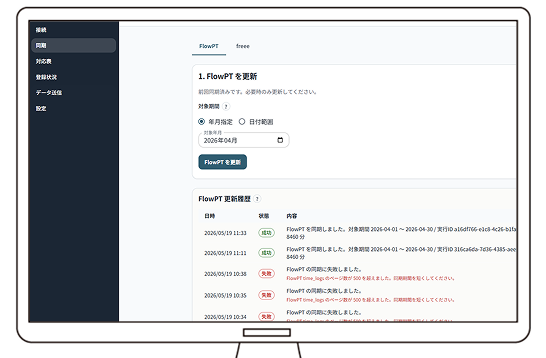 FlowPTでショット進捗・稼働を入力