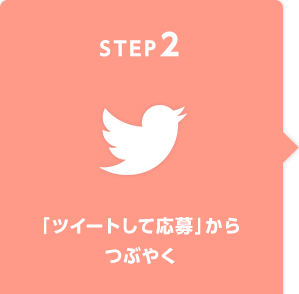 STEP2 「ツイートして応募」からつぶやく