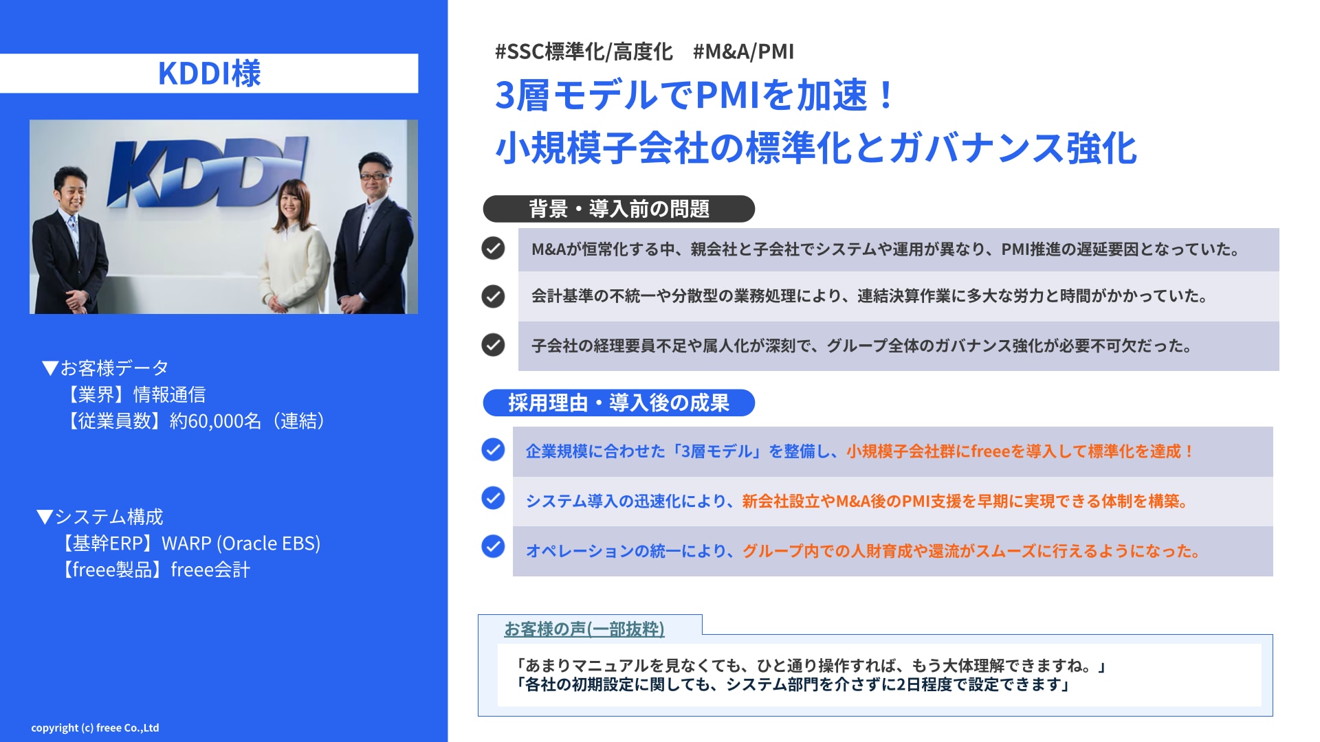 グループの会計ソフトをfreee会計でまとめた事例集2点セット