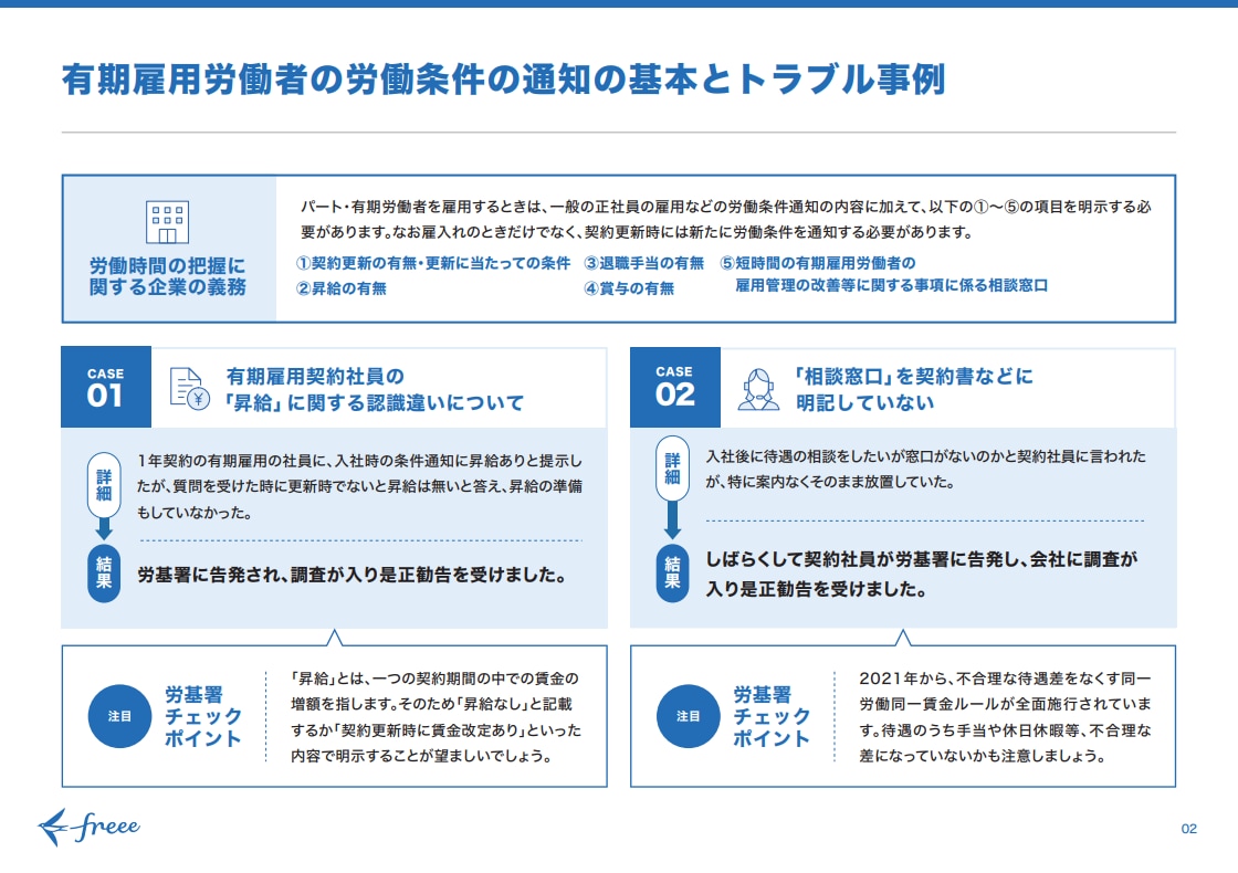 有期雇用労働者の労働条件の通知の基本とトラブル事例