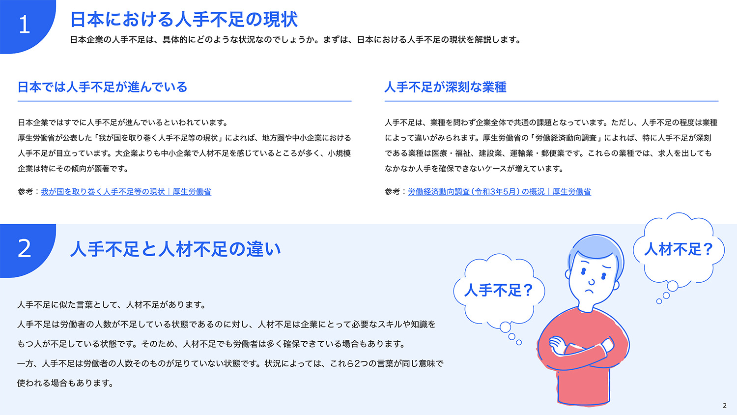 日本における人手不足の現状