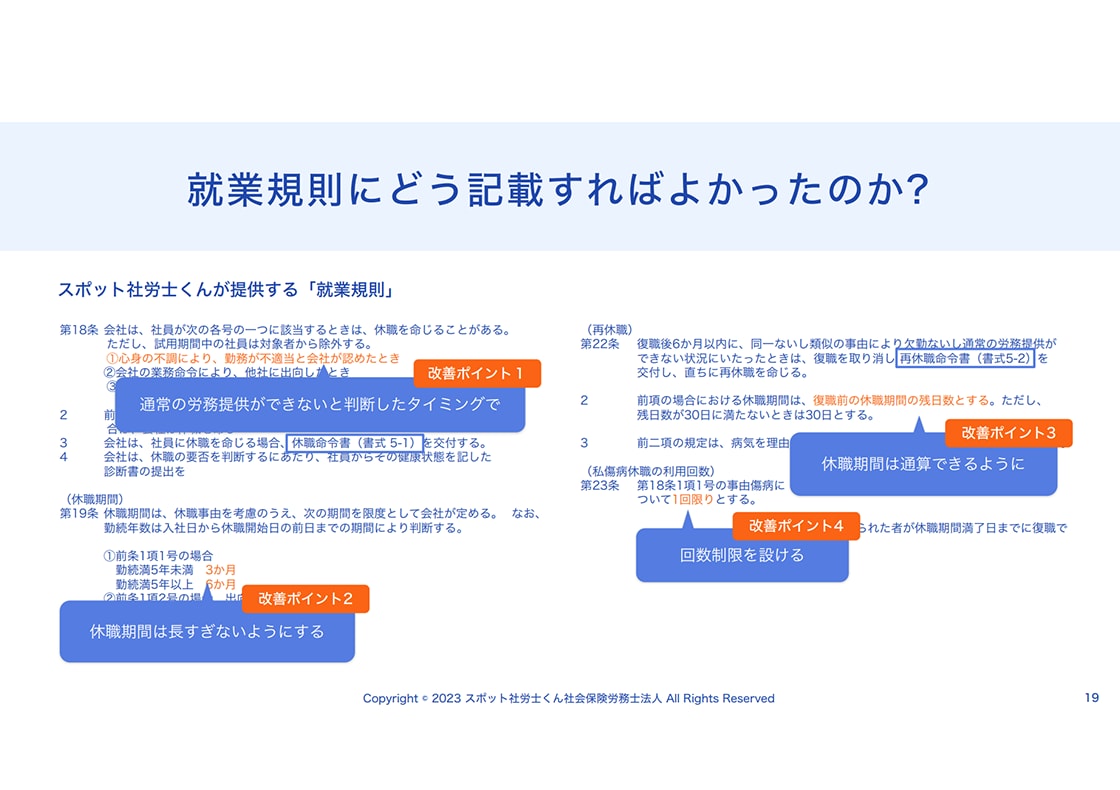 就業規則の記載方法