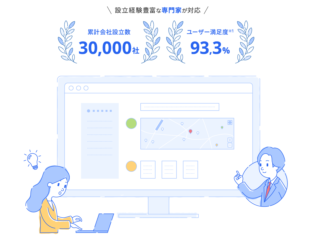 専門家におまかせでもお得にあんしん・かんたん会社設立