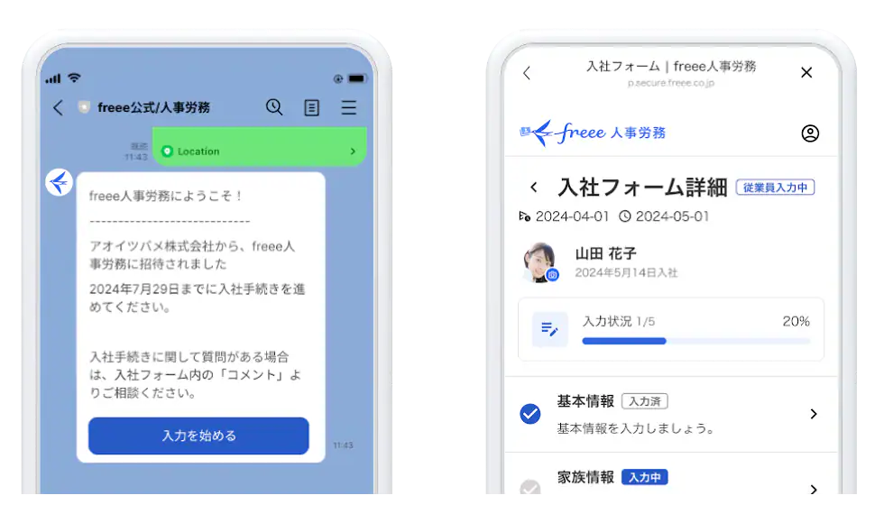 入退社手続きの電子化 イメージ