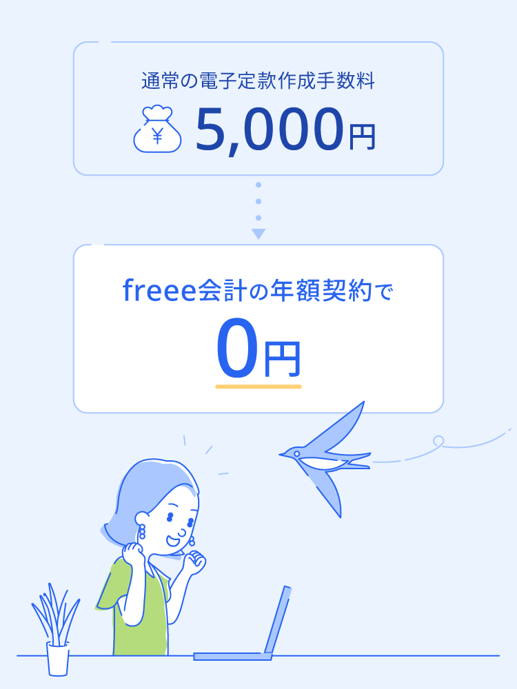 freee会計の年額契約で0円