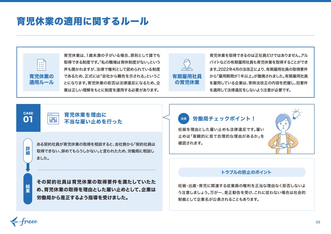 育児休業の適用に関するルール