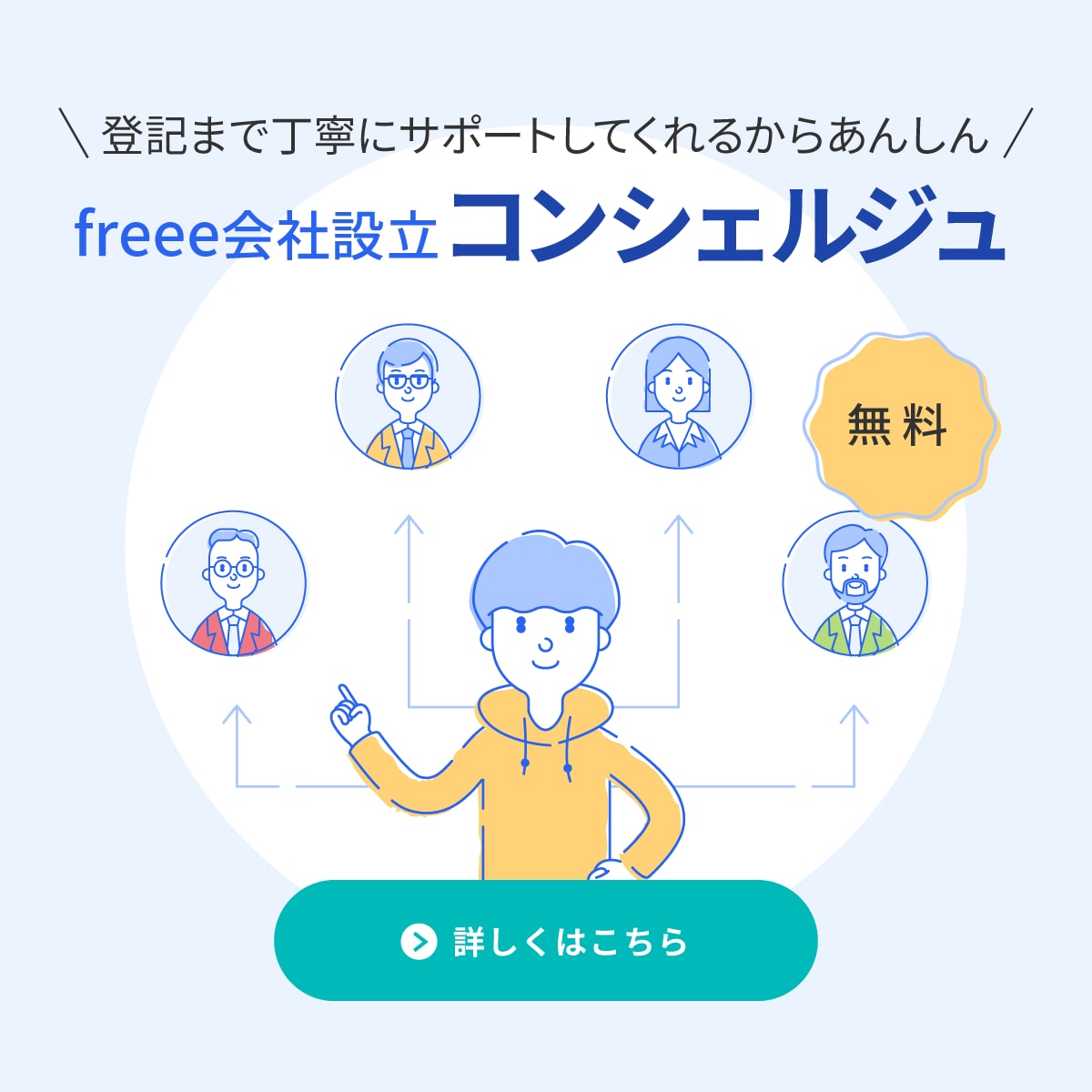 freee会社設立コンシェルジュ 詳しくはこちら