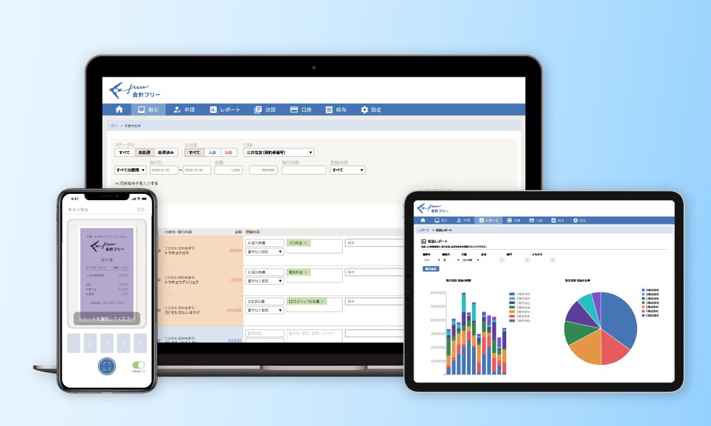“freee会計のプロダクトイメージ”